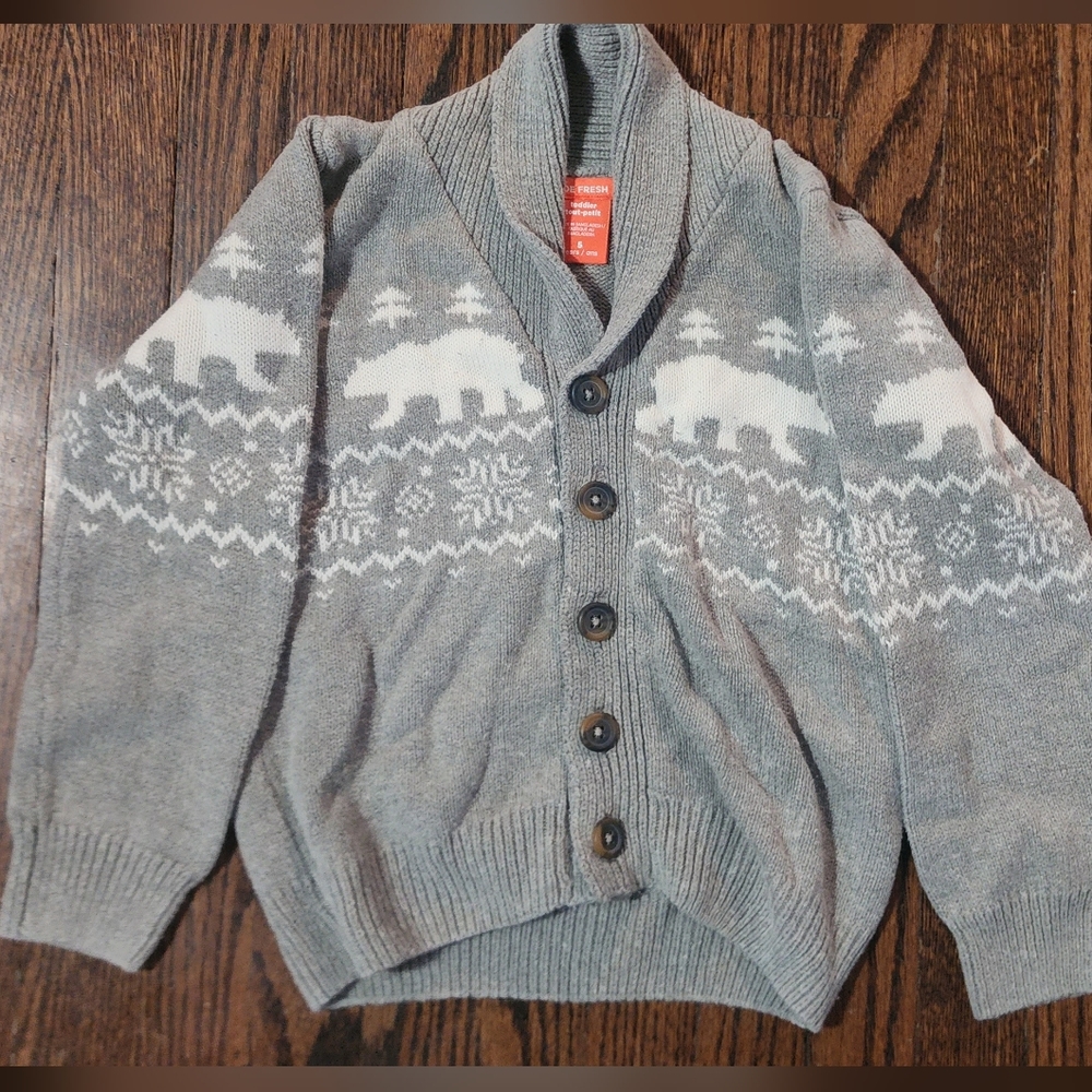 JOE Fresh - Grey Boys Sweater; Size 5